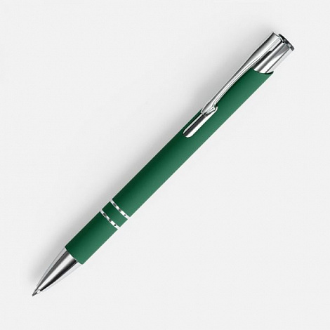 Ручка шариковая Keskus Soft Touch, зеленая